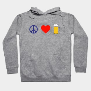 Peace Love Beer Hoodie